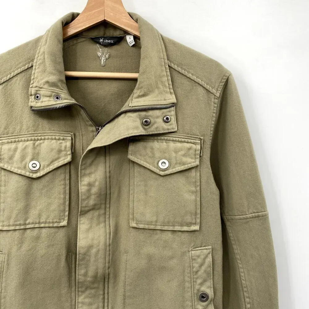 iBex Men's S green Field Wool & Cotton jacket